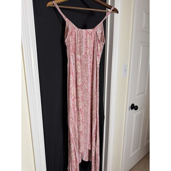 Knox Rose Dress Women M Medium White Floral Maxi Long V-Neck Button Sleeveless - Picture 5 of 8